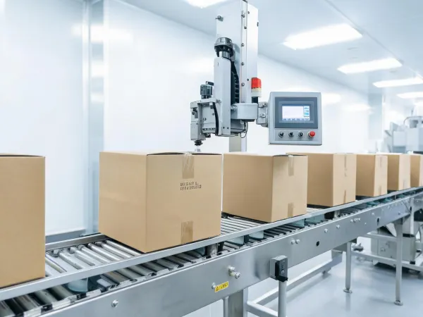 Industrial inkjet printer close to coding line