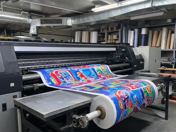 Eco-solvent printer producing signage graphics